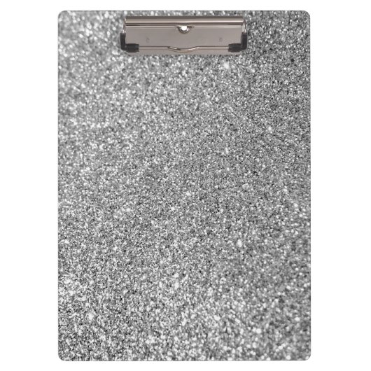 Foto van Faux Silver Glitter Klembord (Voorkant)