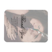 Foto van Faux Vellum Bedankt Elegant Wedding Favor Magneet (Horizontaal)