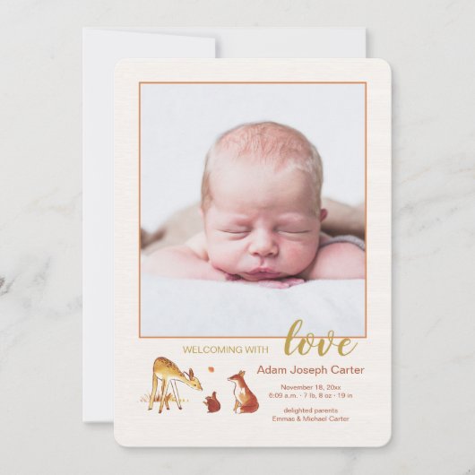 Foto van Fawn en Friends - Aankondiging van geboor (Voorkant)