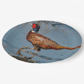 Foto van fazant Blue Water Papieren Bordje (Gekanteld)