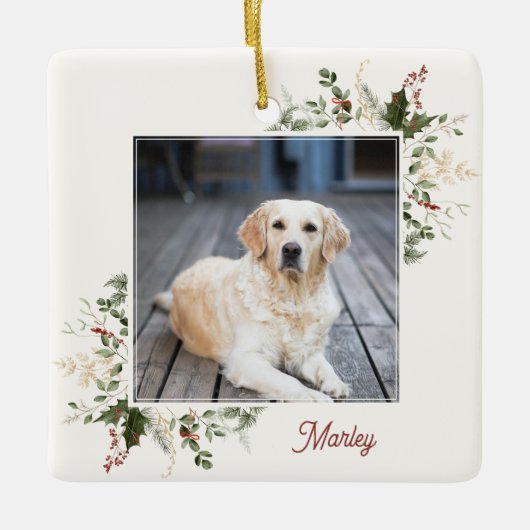 Foto van feestelijke feestdag keramisch ornament (Voorkant)