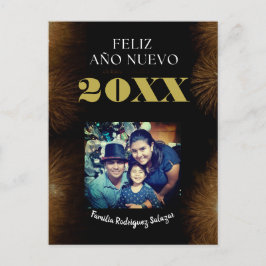 Foto van Feliz Año Nuevo Elegant Calligrafie Briefkaart
