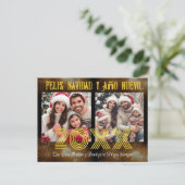 Foto van Feliz Año Nuevo Modern Calligrafie Briefkaart (Staand voorkant)