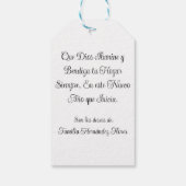 Foto van Feliz Año Nuevo Modern Calligrafie Cadeaulabel (Achterkant)