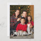 Foto van Feliz Navidad Modern Brush Script Feestdagenkaart (Voorkant)