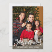 Foto van Feliz Navidad Modern Calligrafie Feestdagenkaart (Voorkant)