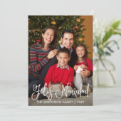 Foto van Feliz Navidad Modern Calligrafie Feestdagenkaart (Staand voorkant)