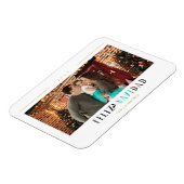 Foto van Feliz Navidad Modern Typografie Magneet (Linkerzijde)