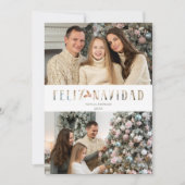 Foto van Feliz Navidad Spaans snijpapier Feestdagenkaart (Voorkant)