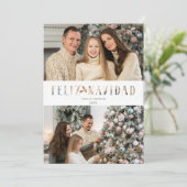 Foto van Feliz Navidad Spaans snijpapier Feestdagenkaart (Staand voorkant)