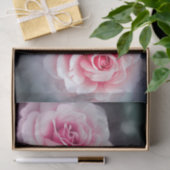 Foto van Feminine Pink Roses Floral Tissuepapier (Geschenk)
