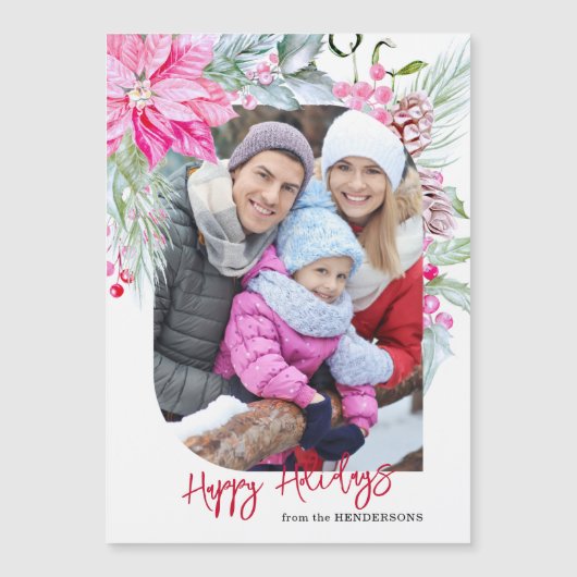 Foto van Festive Colorful Pink Poinsettias (Voorkant)