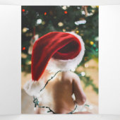 Foto van Festive Custom Prettige feestdagen Typogr Drieluik Kaart (Binnenkant midden)