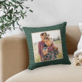 Foto van Festive Green Stippen Kussen