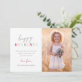 Foto van Festive Modern Prettige feestdagen Feestdagenkaart (Staand voorkant)