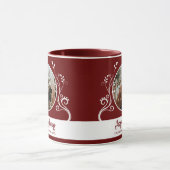 Foto van Festive Prettige feestdagen Foliage Red Mok (Midden)