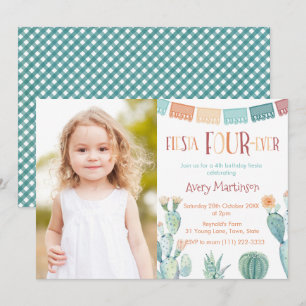Foto van Fiesta FOUR-ever Mexican 4th Birthday Par Kaart
