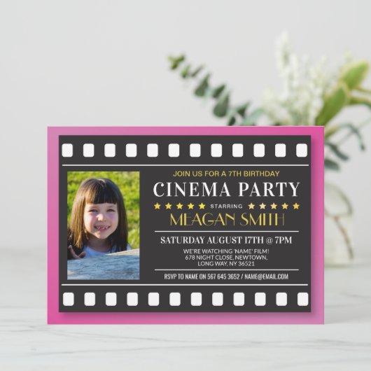 Foto van filmfilmmeisje van filmfilmfestival van f kaart (Staand voorkant)