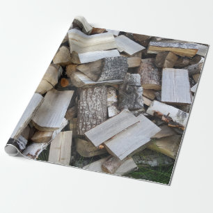 Foto van Firewood logs Cadeaupapier