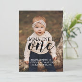 Foto van First Birthday Aankondiging download (Staand voorkant)
