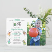 Foto van First Birthday Love Bugs Kaart (Staand voorkant)