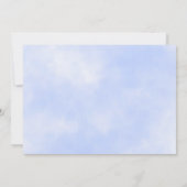 Foto van First Heilige Communion Blue Greenery Bedankkaart (Achterkant)