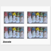Foto van Five Clay Baby's: Polymer Clay, Swaddled Rechthoekige Sticker (Vel)