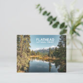 Foto van Flathead National Forest Montana Lake Briefkaart (Staand voorkant)