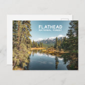 Foto van Flathead National Forest Montana Lake Briefkaart (Voorkant / Achterkant)
