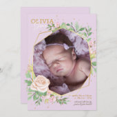 Foto van Floral - Aankondiging van geboorte (Voorkant / Achterkant)