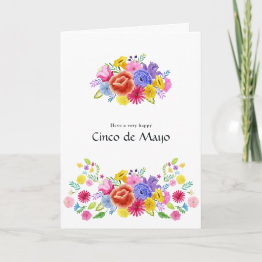 Foto van Floral Cinco de Mayo Feestdagen Kaart (Voorkant)