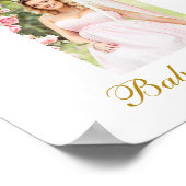 Foto van Floral Gold Baby shower Poster (Hoek)