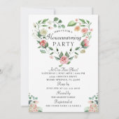 Foto van Floral Greenery Housewarming Party Kaart (Achterkant)