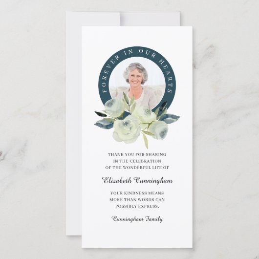 Foto van Floral Memorial Bedankkaart (Voorkant)