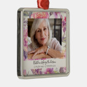 Foto van Floral Memorial Keepsake Metalen Ornament (Rechts)