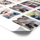 Foto van Floral Peach Pink Baby, eerste jaar Poster (Hoek)