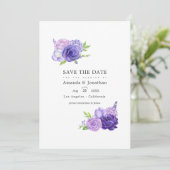 Foto van Floral Weddenschap tegen Ultra Violet Wat Save The Date (Staand voorkant)