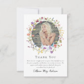 Foto van Floral Wreath Sympathy Funeral Memorial Bedankkaart (Voorkant)