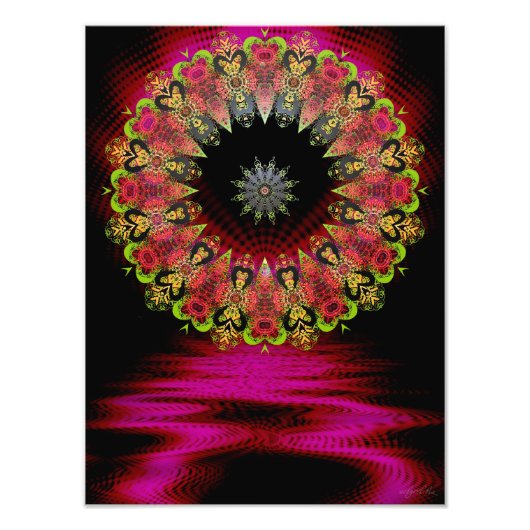 Foto van Floretiana Psychedelic Love Afdruk (Voorkant)