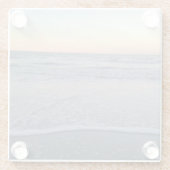 Foto van Florida Sunset Beach Ocean Glazen Onderzetter (Achterkant)