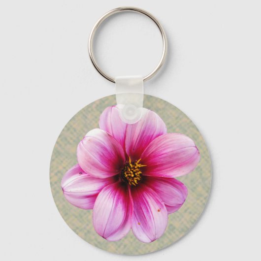 Foto van Flower Pink Dahlia Sleutelhanger (Voorkant)
