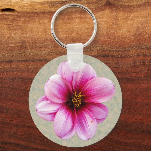 Foto van Flower Pink Dahlia Sleutelhanger (Voorkant)