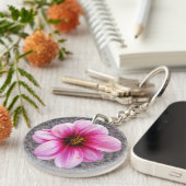 Foto van Flower Pink Dahlia Sleutelhanger (Voorkant Rechts)