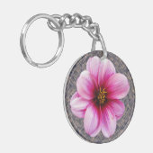 Foto van Flower Pink Dahlia Sleutelhanger (Voorkant Links)