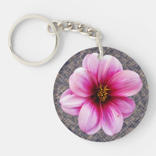 Foto van Flower Pink Dahlia Sleutelhanger (Voorkant)