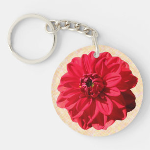 Foto van Flower Red Dahlia Sleutelhanger