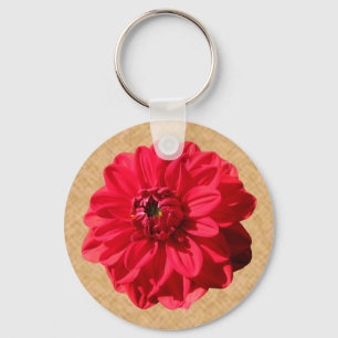 Foto van Flower Red Dahlia Sleutelhanger