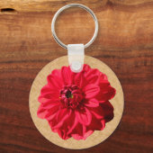 Foto van Flower Red Dahlia Sleutelhanger (Voorkant)