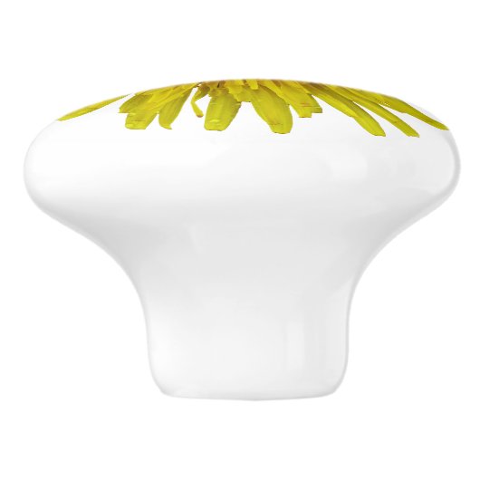 Foto van Flower Yellow Dandelion Keramische Knop (Zijkant)