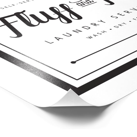 Foto van Fluff and Fold Laundry Afdruk (Hoek)